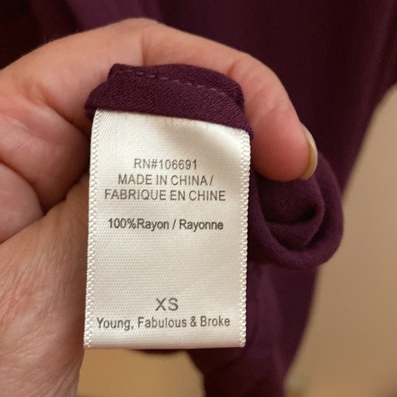 Young Fabulous & Broke Kaitlin dress in plum, size S, NWOT - Picture 12 of 12